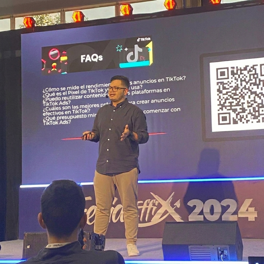 Luis Ángel como ponente en EFFIX y TikTok
